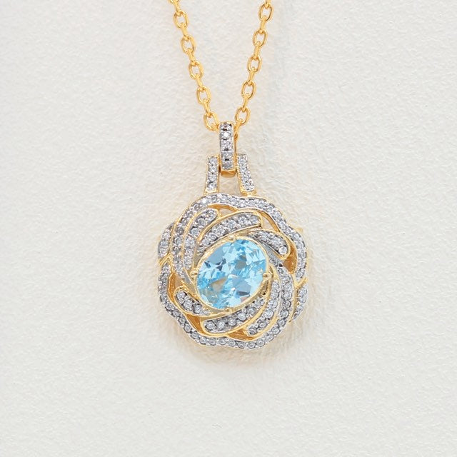 Floral "Difference" Pendant Necklace