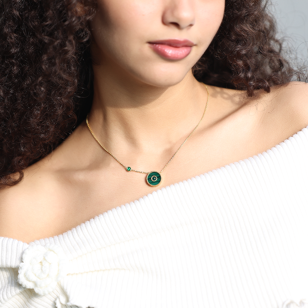Orblink Malachite Charm Necklace