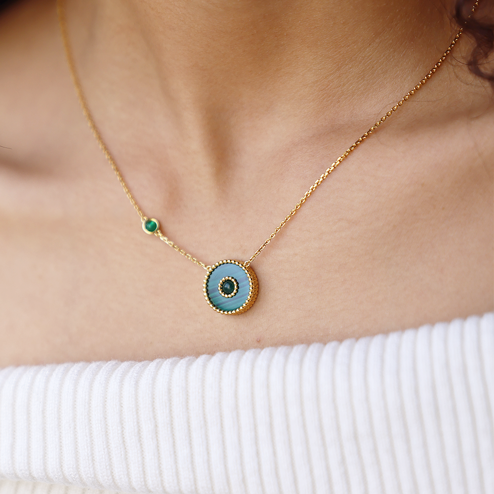 Orblink Malachite Charm Necklace