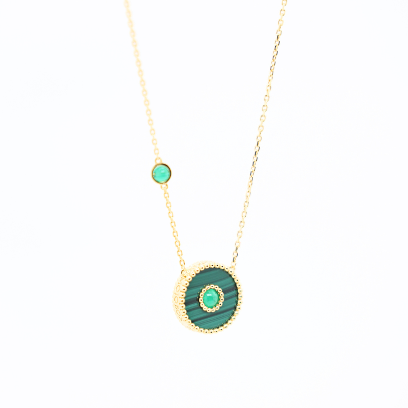 Orblink Malachite Charm Necklace