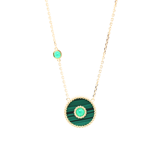 Orblink Malachite Charm Necklace