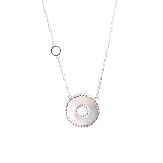 Orblink White Mother-of-Pearl Charm Necklace