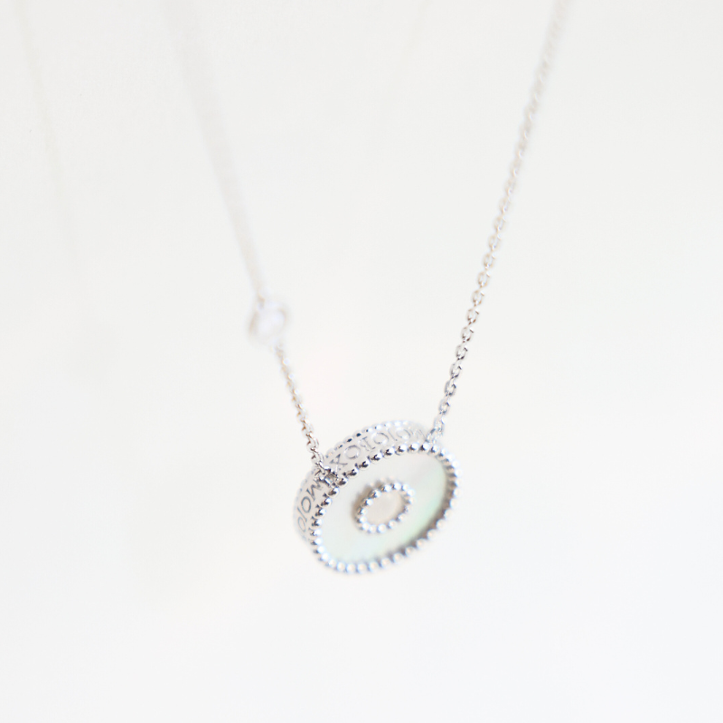 Orblink White Mother-of-Pearl Charm Necklace