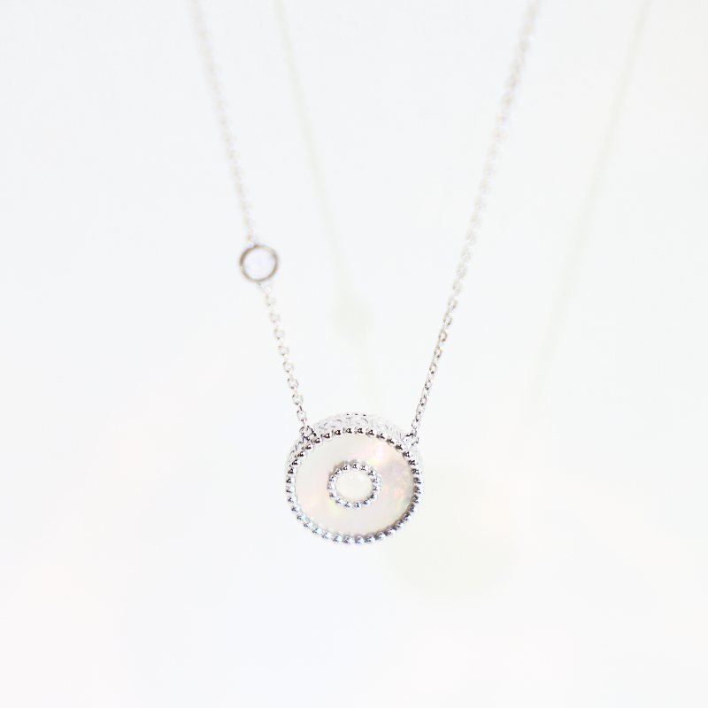 Orblink White Mother-of-Pearl Charm Necklace