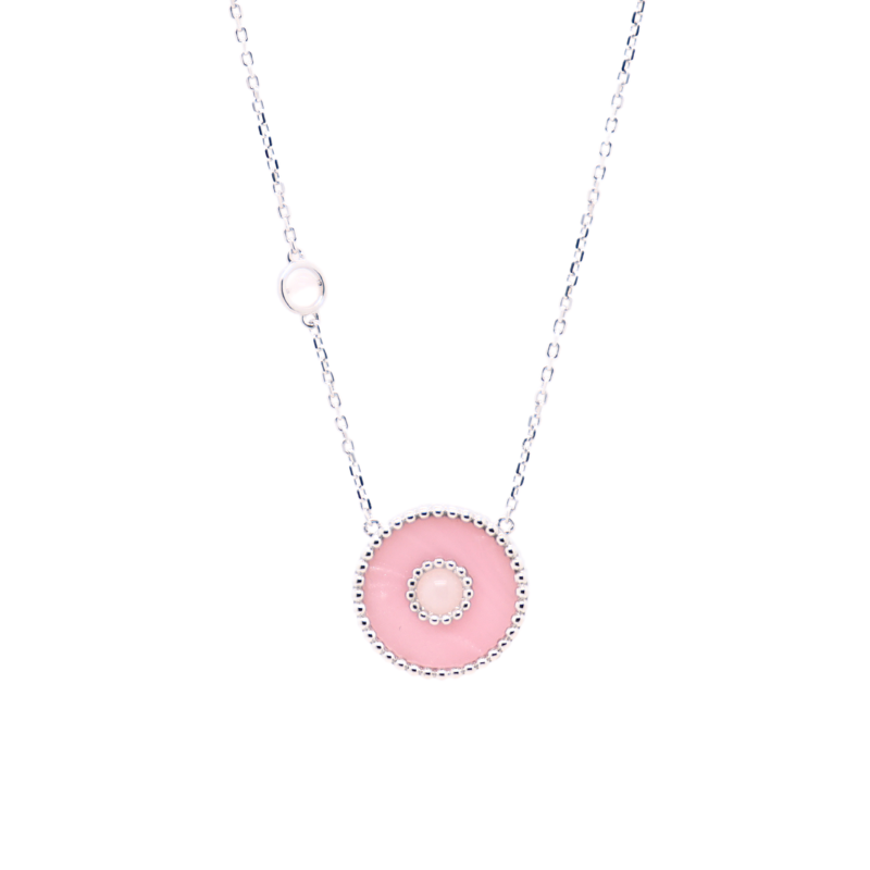 Orblink Pink Mother-of-Pearl Charm Necklace