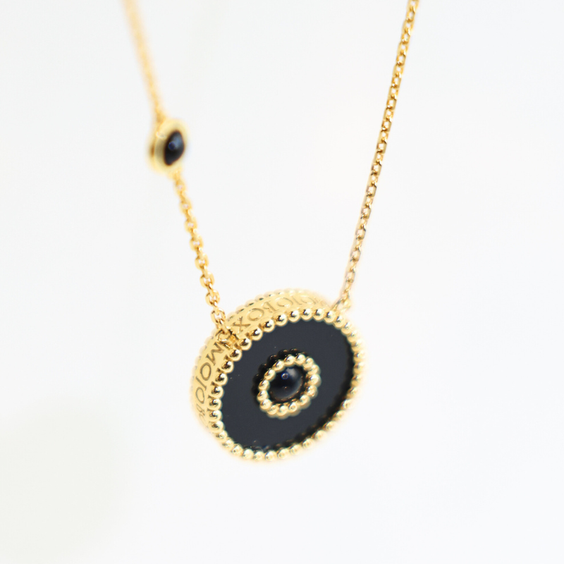 Orblink Black Agate Charm Necklace