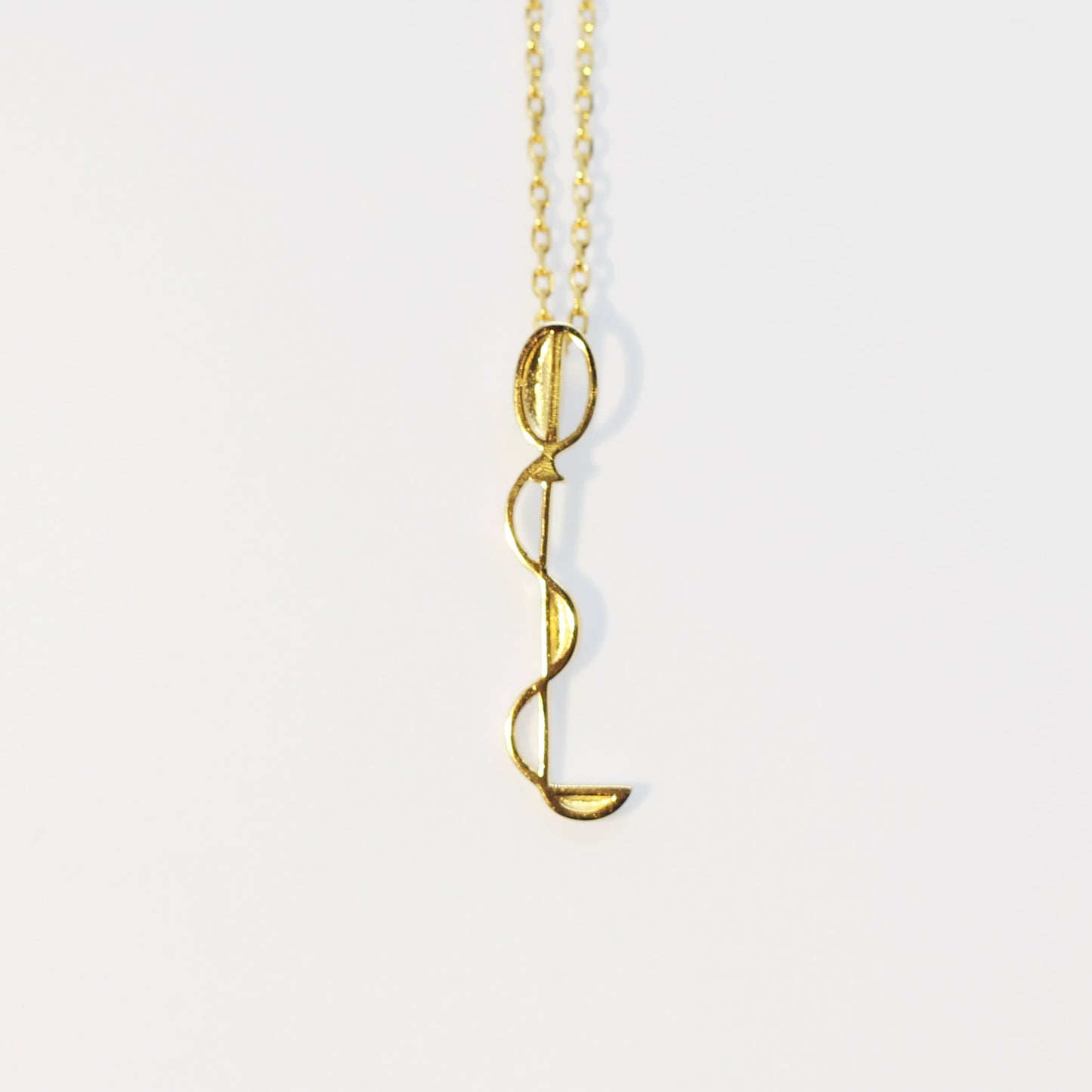 Golden Serpens Pendant Necklace