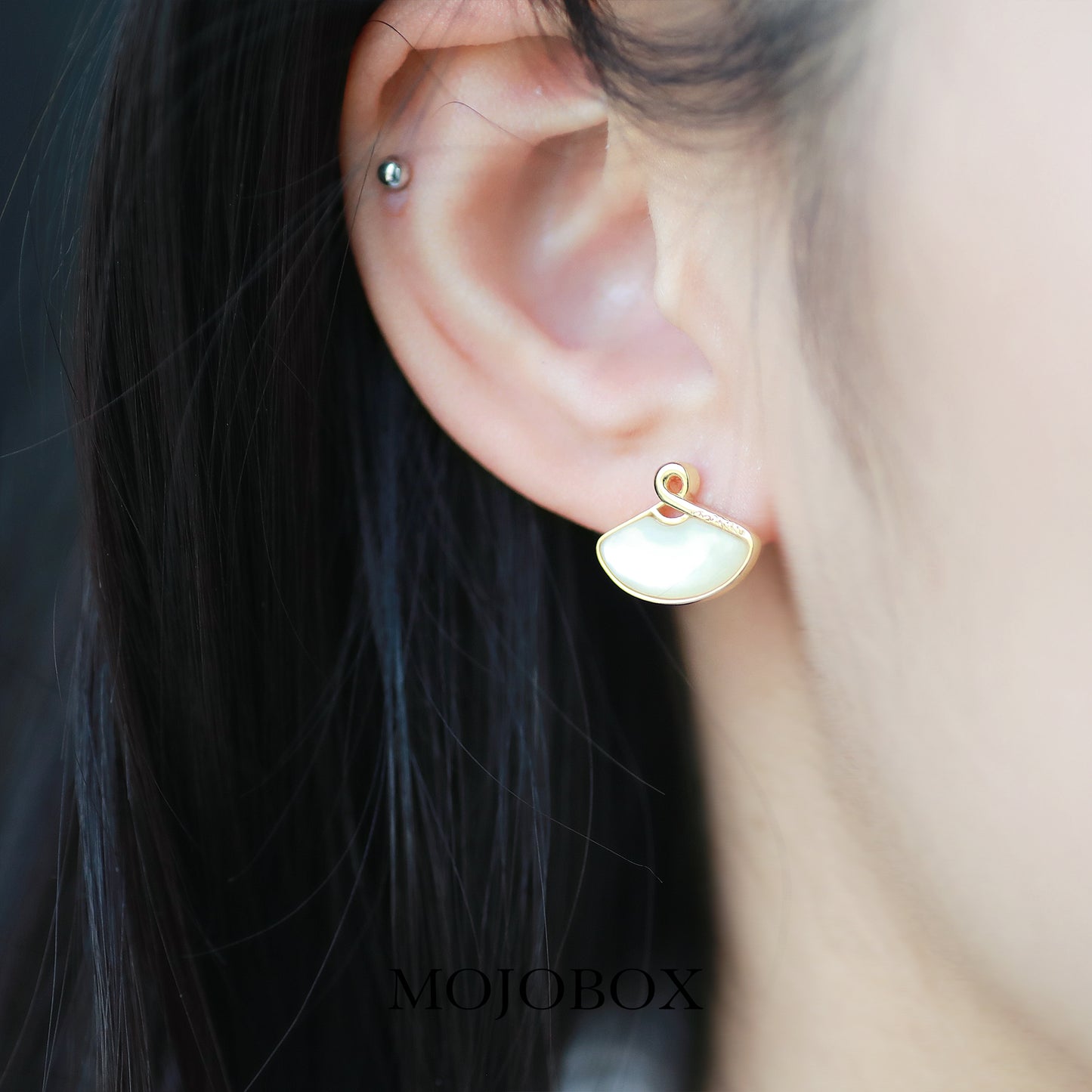 Cute Fan Stud Earrings