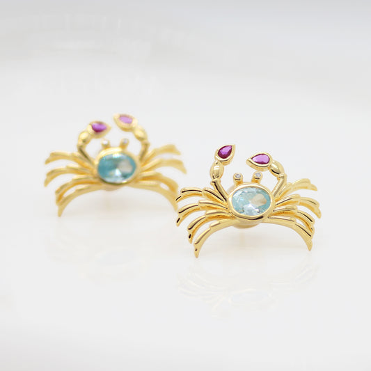 Cute Little Crab Stud Earrings