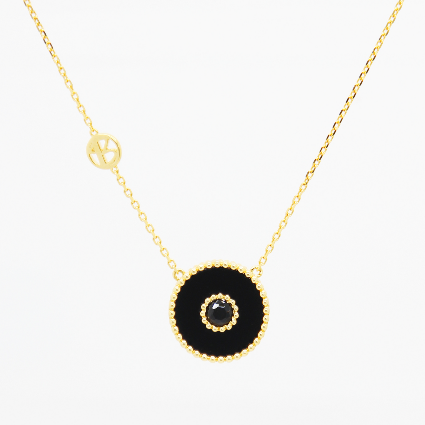 Orblink Black Agate Charm Necklace – BabyQueen Edition