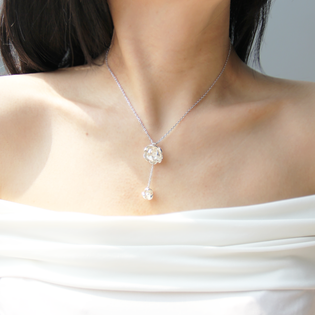 Jasmine Flower Pendant Necklace