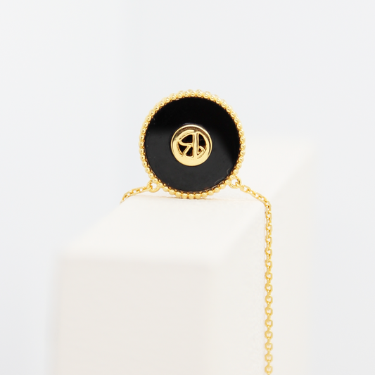 Orblink Black Agate Charm Necklace – BabyQueen Edition