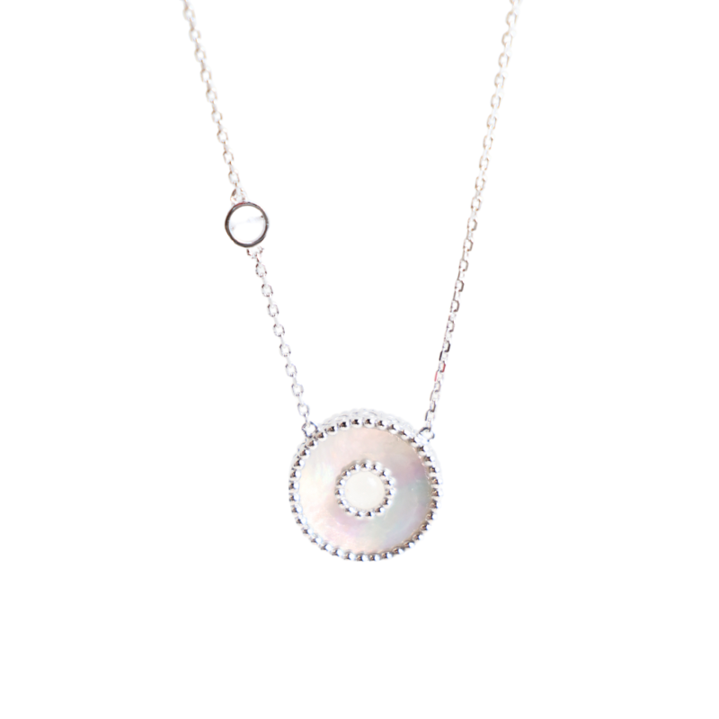 Orblink White Mother-of-Pearl Charm Necklace