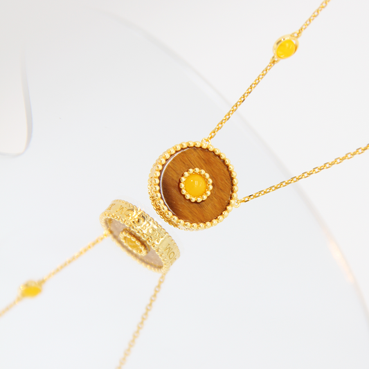 Orblink Tiger's Eye Charm Necklace