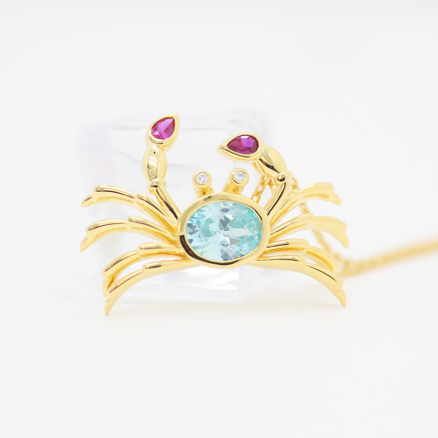 Cute Little Crab Charm Necklace
