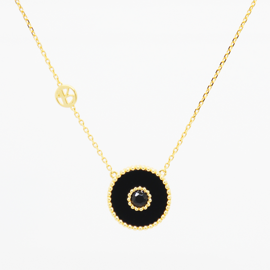 Orblink Black Agate Charm Necklace – BabyQueen Edition